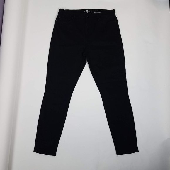 7 For All Mankind Gwenevere Skinny Jeans Sz 32 Blk